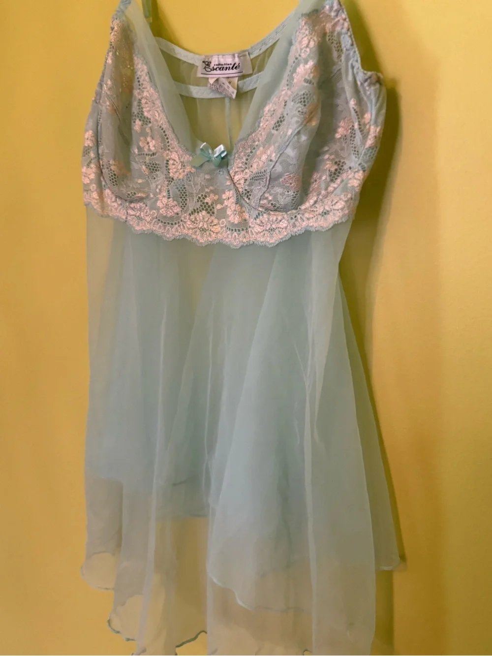 Vintage lace babydoll slip camisole lingerie dress - Picture 3 of 6